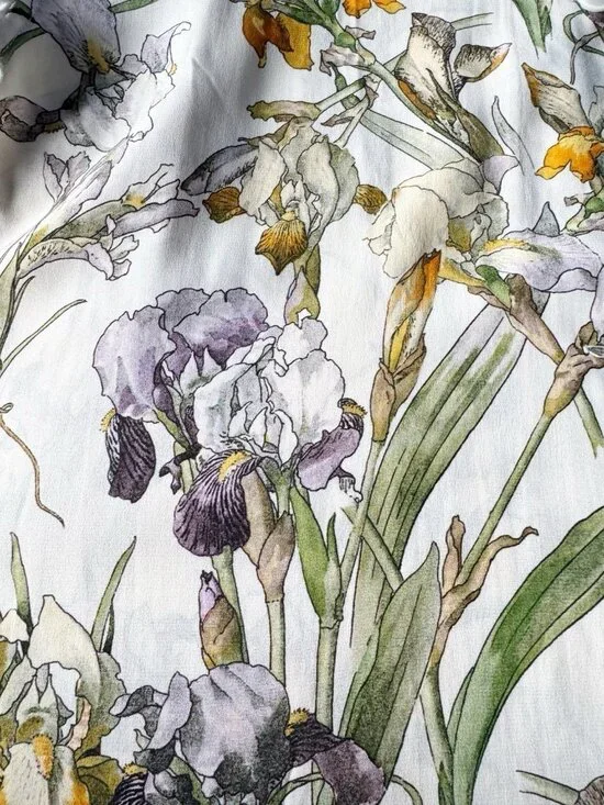 Alexander McQueen Woman's Sz 38 US Sz 2 Meadow Floral Print 100% Silk Pajama Top - Picture 12 of 13